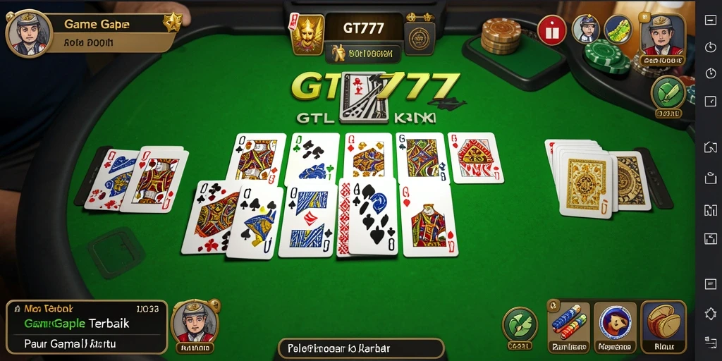 Screenshot gameplay GT777 yang seru dan interaktif dalam bermain Gaple.